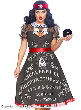 Seherin, Kostüm-Kleid, Spitzenbesatz, Ouija-Brett